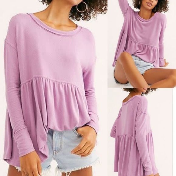 Free People Tops - NWT Free People Forever Your Girl Tunic Plum Lilac